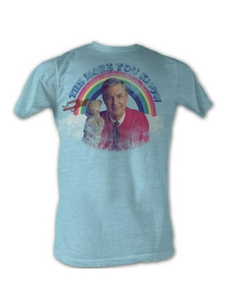 MISTER ROGERS NEIGHBORHOOD TROLLEY T-SHIRT HEATEHR CHARCOAL MENS RETRO TV TEE